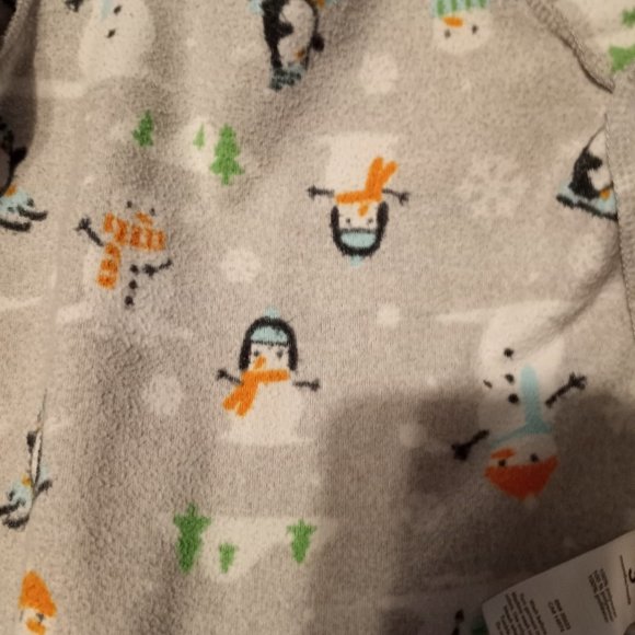 Carter's 3 month baby button up Snowman penguin - Picture 4 of 7